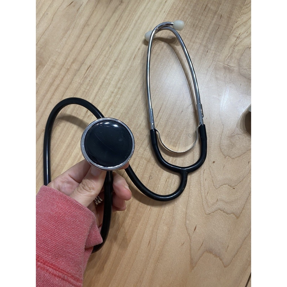 Vintage Proscope Bowles Stethoscope 662 Black Latex Free ADC Original Box